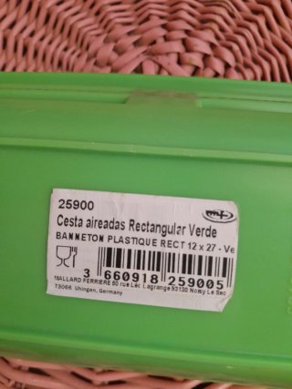 Cesta Banneton Plástico Fermentación