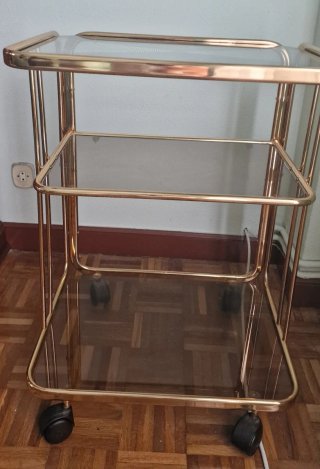 Mesa auxiliar cristal televisión