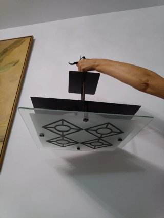 Lámpara de techo moderna cristal y metal