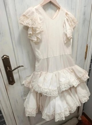 Vestido volantes encaje 9-10 años