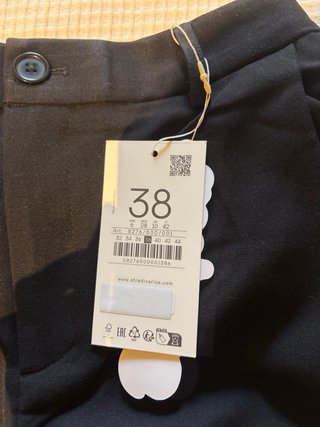 Pantalón Stradivarius negro de vestir
