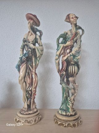 Coppia di Statuette Orientali Drago
