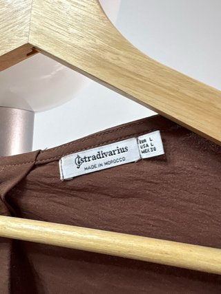 Vestido Stradivarius marrón talla S