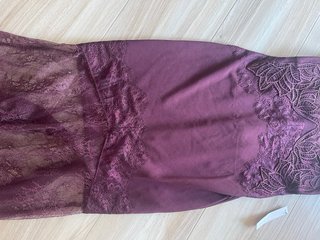 Vestito lungo pizzo bordeaux