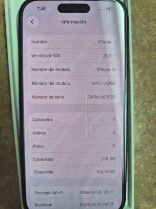 iPhone 16 128GB Midnight - Batería 91%