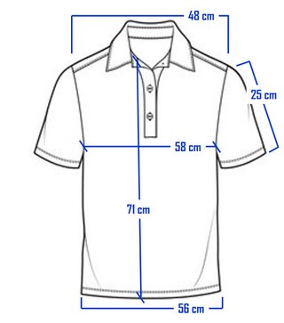 Polo manga corta Inesis (Decathlon). XL. Azul mari