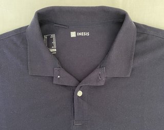 Polo manga corta Inesis (Decathlon). XL. Azul mari