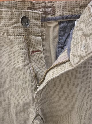 Pantalone Chino Uomo Slim Fit Beige Cotone & Seta