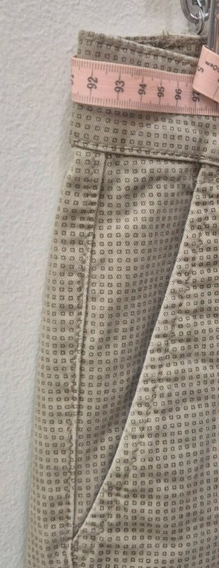 Pantalone Chino Uomo Slim Fit Beige Cotone & Seta