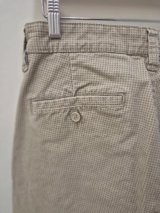 Pantalone Chino Uomo Slim Fit Beige Cotone & Seta