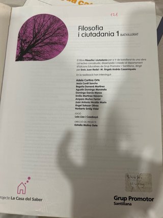 FILOSOFIA I CIUTADANIA 1 BATXILLERAT LA CASA DE...
