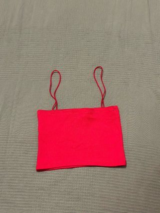 Top corto tirantes rojo