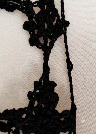 CHAL EXTRA GRANDE 100% ALGODON FINO Crochet a mano