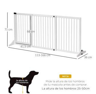 Barrera extensible para mascotas blanca