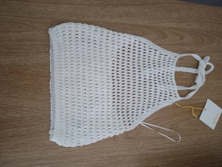 Top de crochet marrón