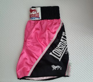 Calzones de boxeo Lonsdale Negros y Rosas