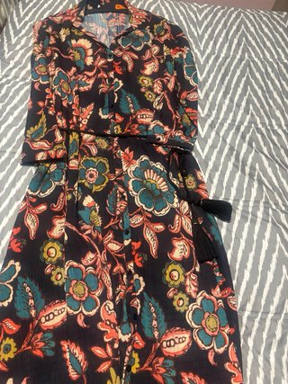 Vestido Pedro del Hierro Estampado Negro Talla L