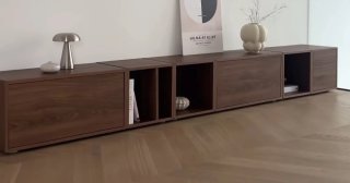 Mueble Eket Nogal Ikea + Rieles