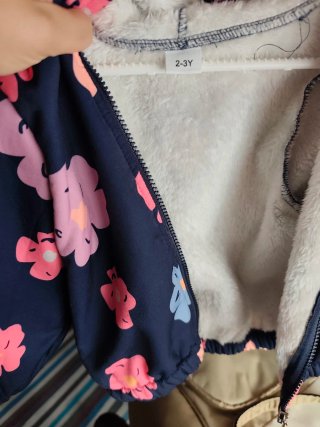 Chaqueta niña flores 2-3 años