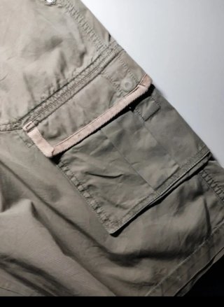 Pantalón corto cargo hombre beige