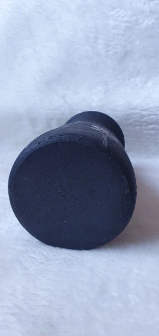 Jarrón Ceramica Negro Flores Vintage