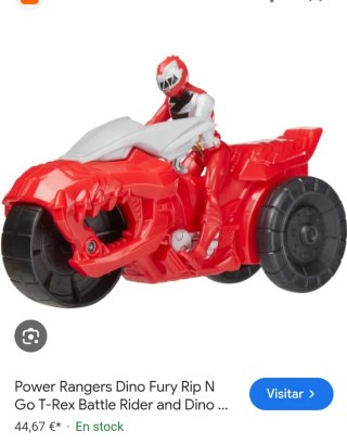 Moto Juguete Power Rangers Roja