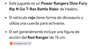 Moto Juguete Power Rangers Roja
