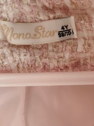 Elegante abrigo niña rosa pelo
