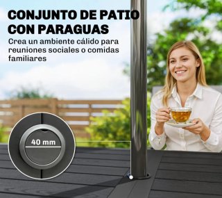 Mesa de jardín metálica