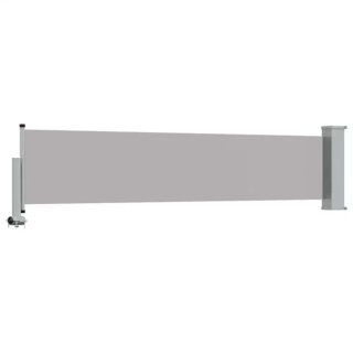Toldo lateral retráctil gris 60x300 cm