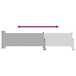 Toldo lateral retráctil gris 60x300 cm