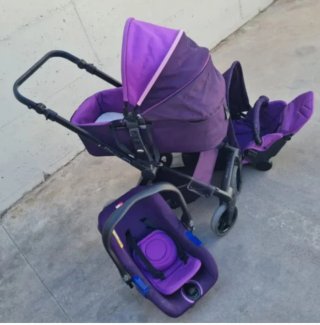 Carro Muum Bebé con Capazo y Silla Coche