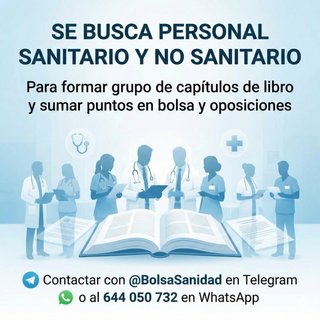 Capítulos de libro, congresos y bolsa de sanidad
