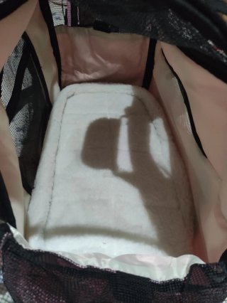 Transportín para gatos rosa y negro