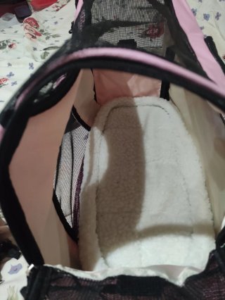 Transportín para gatos rosa y negro