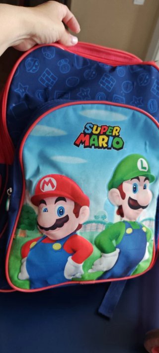 Mochila y carro Mario Bros