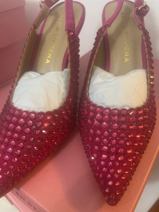 Zapatos tacón rosa fucsia ALMA EN PENA