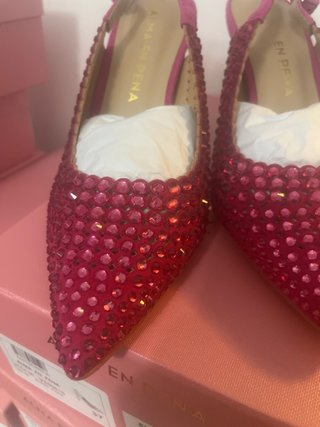 Zapatos tacón rosa fucsia ALMA EN PENA