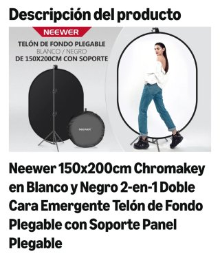 Fondo Foto/Video Portátil Plegable