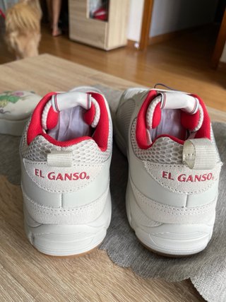 Zapatillas El Ganso Blancas y Rojas