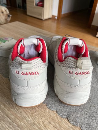 Zapatillas El Ganso Blancas y Rojas
