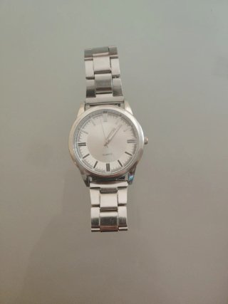 Reloj de Pulsera Plateado Hombre Quartz