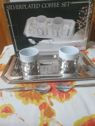 Set caffè argentato vintage
