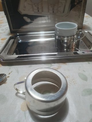 Set caffè argentato vintage