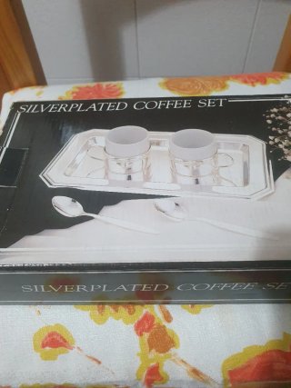 Set caffè argentato vintage
