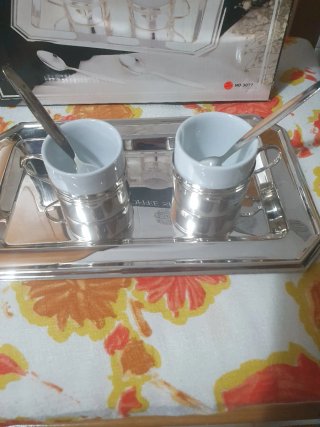 Set caffè argentato vintage