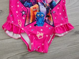 Fato de banho fushia e touca K-pop 3/4 anos