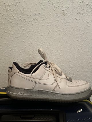 Nike Air Force 1 Blancas Suela Plateada