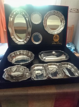 Juego Vajilla Antigua Plata Alpaca Vintage