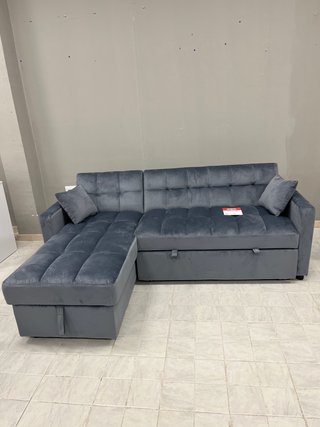 Sofá Cama Gris con Almacenaje
